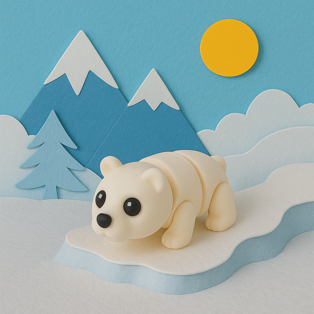 Polly the Pondering Polar Bear - Wild Wonders 🐻